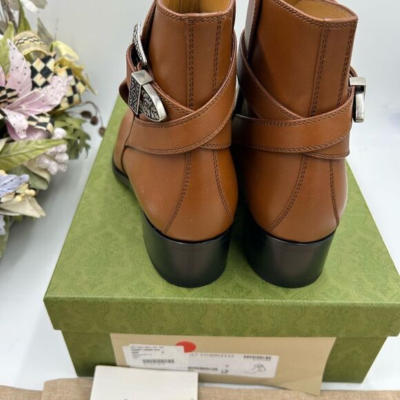 Men, Gucci, leather ankle boots size 9, made in Italy - Picture 7 of 12